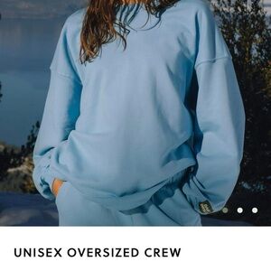 Daily Drills Blue Oversized Crew Sweatshirt